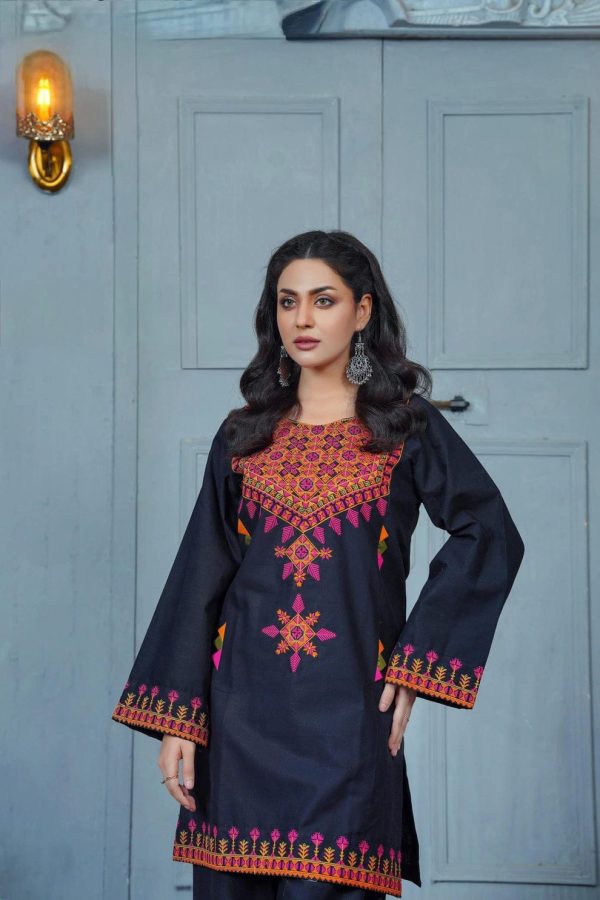 Embroidered Royel Cotton Short 2pc